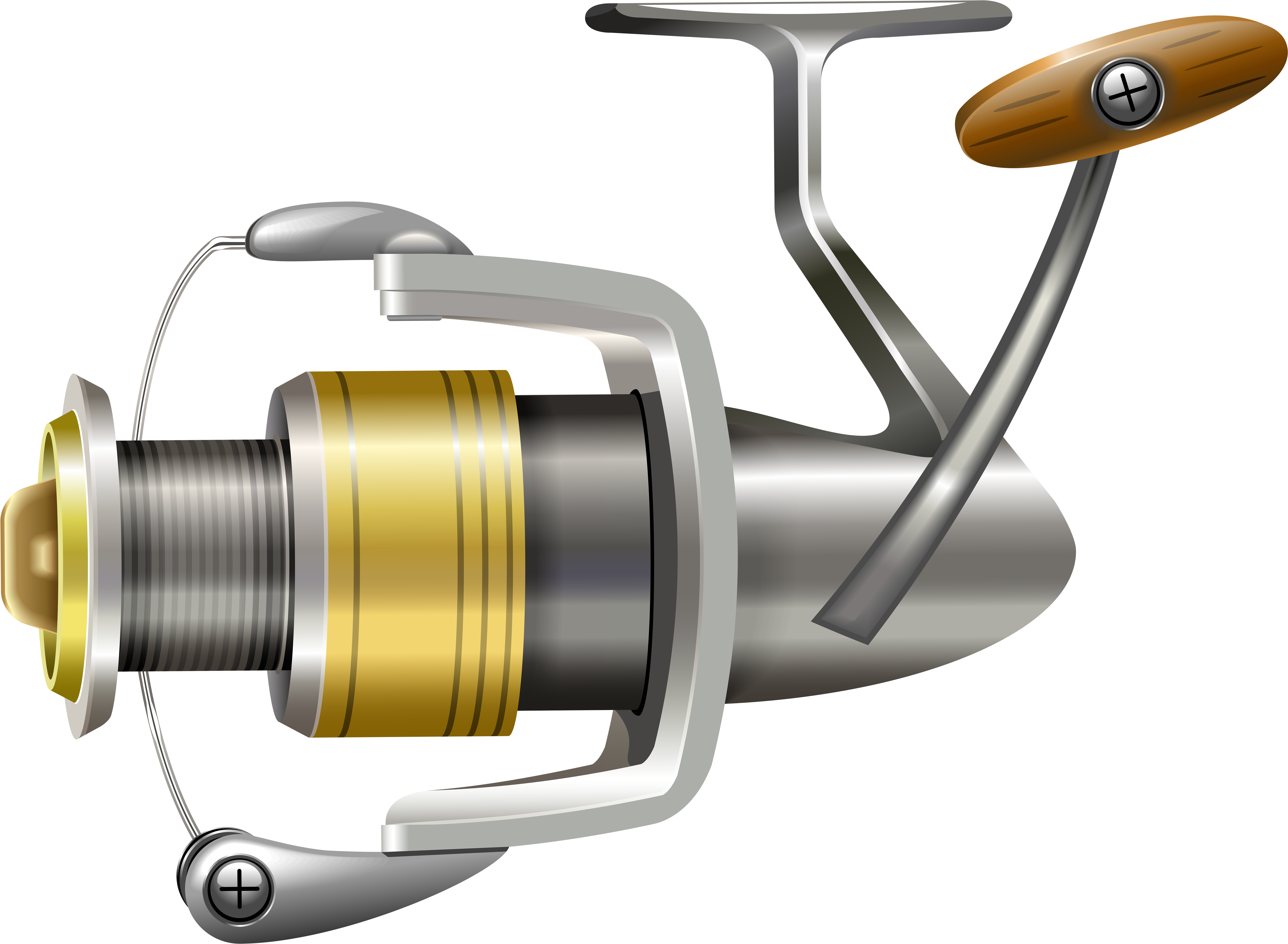 Fishing Reel Png - Fishing Reel Clipart (8000x5927), Png Download