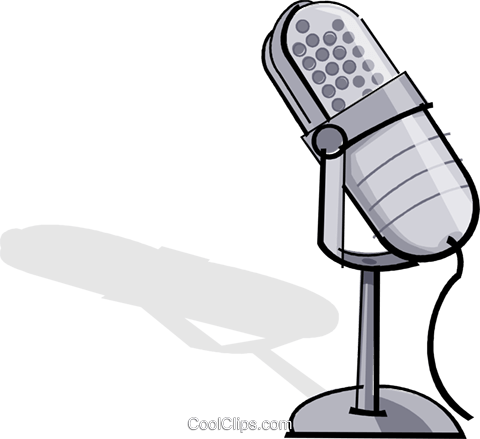 Microphone Royalty Free Vector Clip Art Illustration - Microfone Cartoon Png (480x439), Png Download