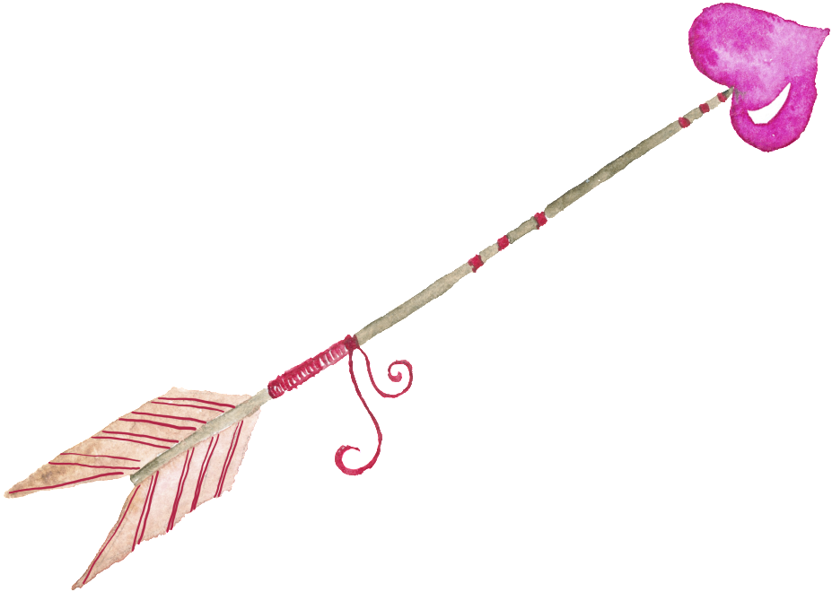 Valentine S Day Bow And Arrow Decoration Transparent - Heart (1024x1024), Png Download