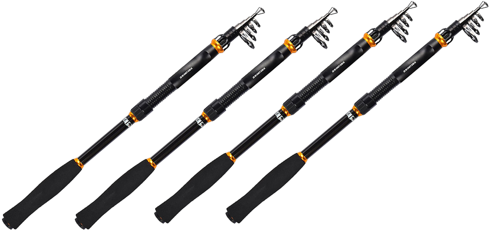 Telescopic Fishing Rod - Fishing Rod (1000x466), Png Download