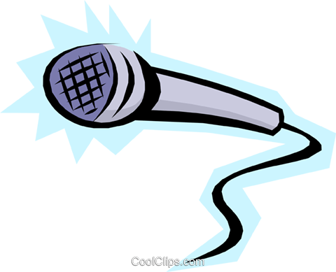 Cool Microphone Royalty Free Vector Clip Art Illustration - Mikrofon Clipart Png (480x389), Png Download