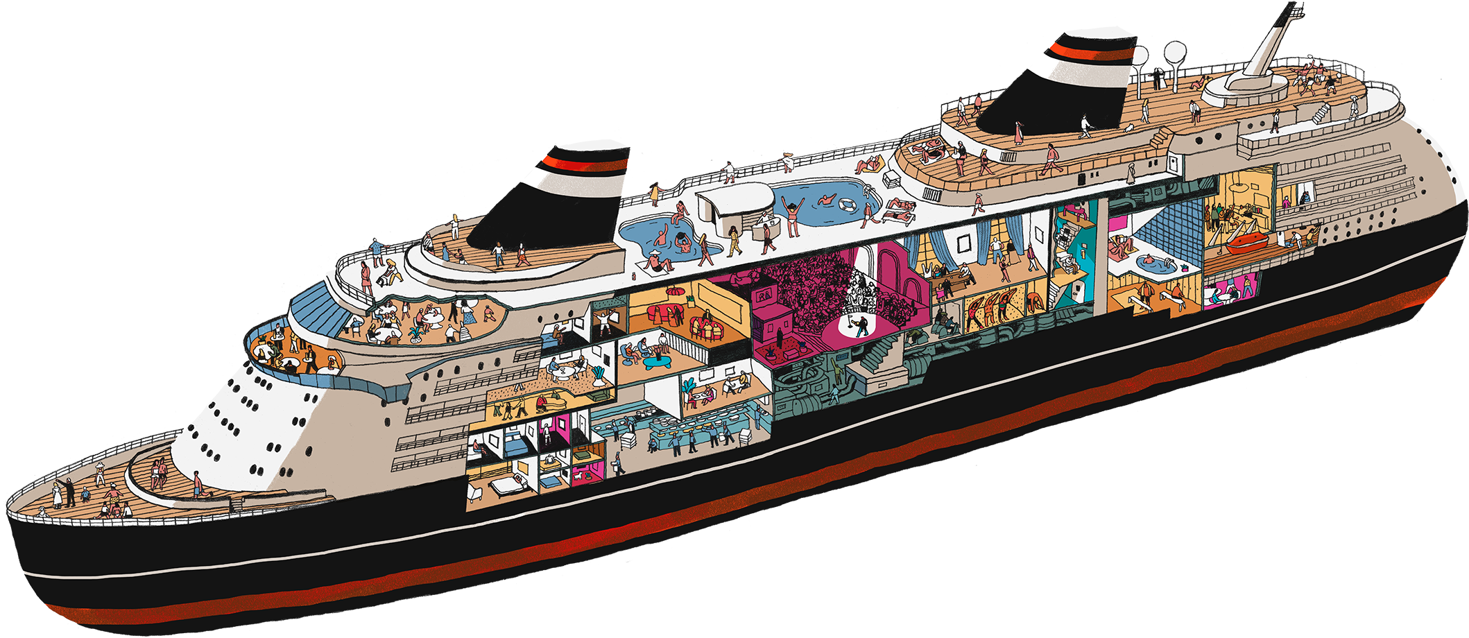 Cruise Control - Inside A Cruise Liner (2228x928), Png Download