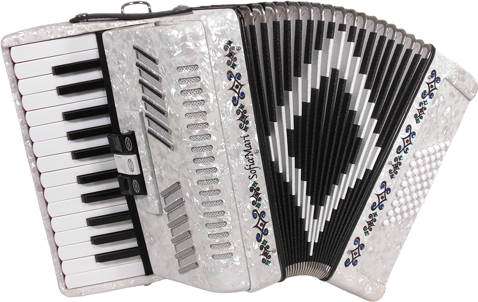 Sofiamari Sm-2648, 26 Piano 48 Bass Accordion White (1000x709), Png Download