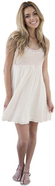 Model, Girl, Blonde, Hot, Smile, Face, Fashion, Female - Dress (540x720), Png Download