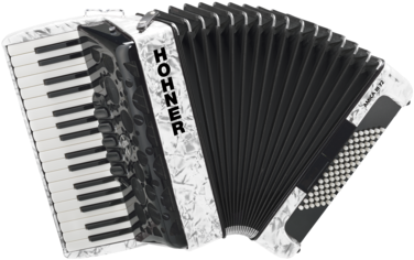 Amica72 - Hohner Bravo Iii 72 White (400x400), Png Download