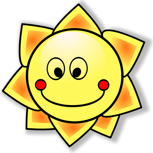 How To Set Use Smiling Sun Svg Vector (594x596), Png Download