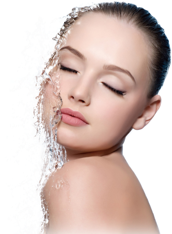 Female Face Png Transparent Image - Washing Face Png (906x1024), Png Download