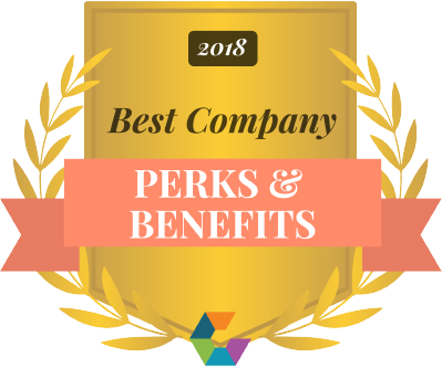 Best Companies For Perks And Benefits - Comparably 2018 Awards (399x333), Png Download