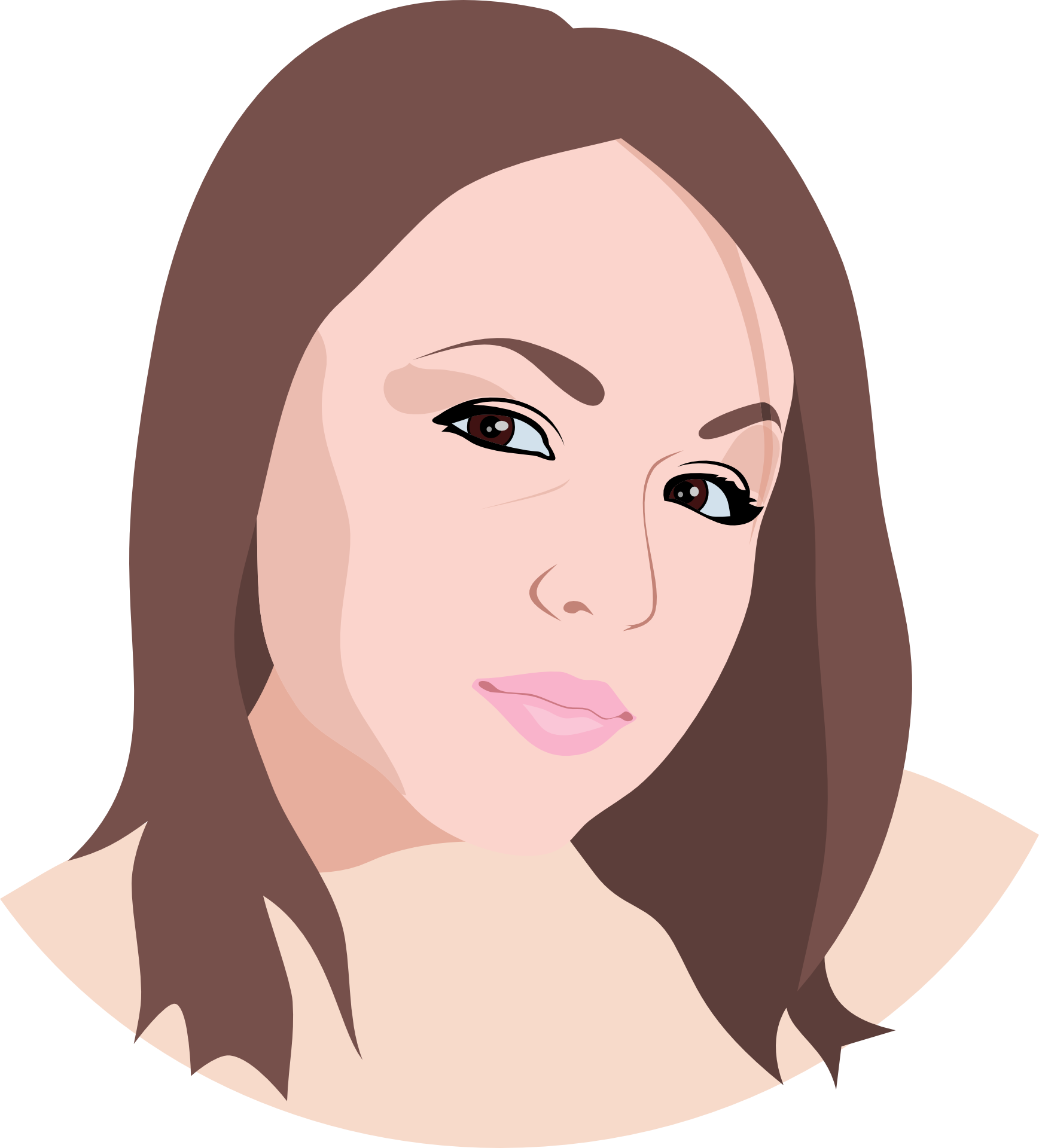 Face - Girl Face Clipart Png (723x800), Png Download