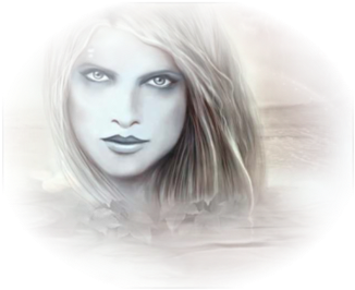 Blond Painted Face - Lady Of The Lake (375x354), Png Download
