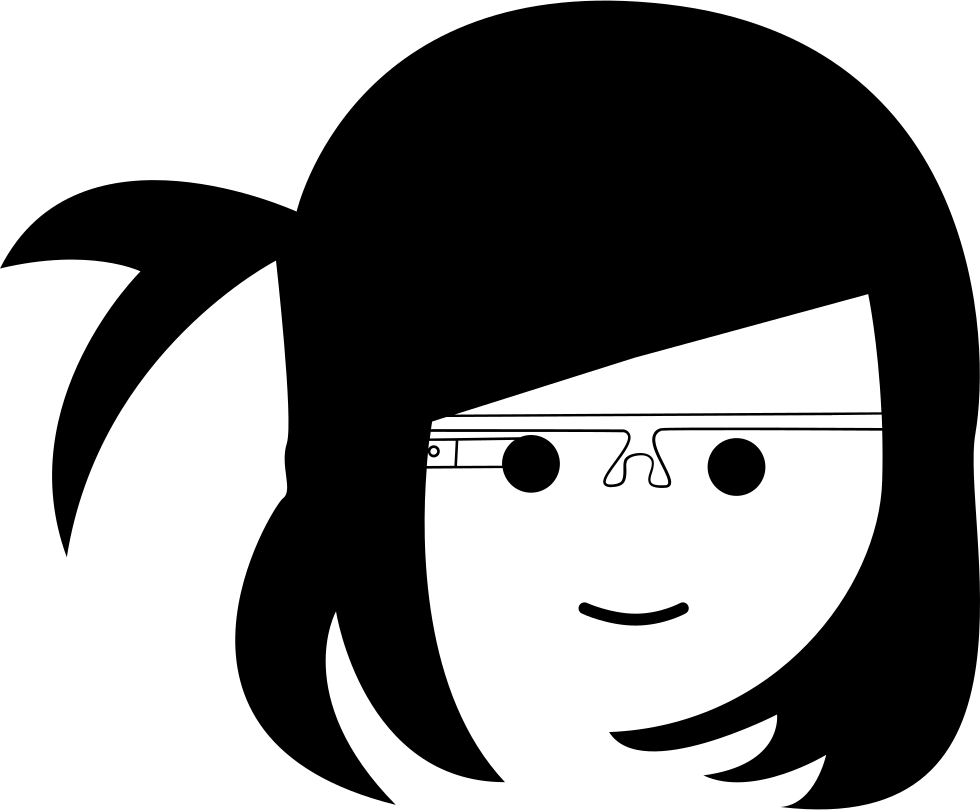 Girl Face With Google Glasses On Eyes Comments - Girl With Glasses Icon (980x810), Png Download