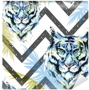 Watercolor Exotic Seamless Pattern - Watercolor Painting (400x400), Png Download