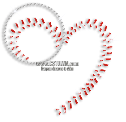 Shiny Baseball Heart Iron On Rhinestone Nailhead Transfer - Heart (450x450), Png Download