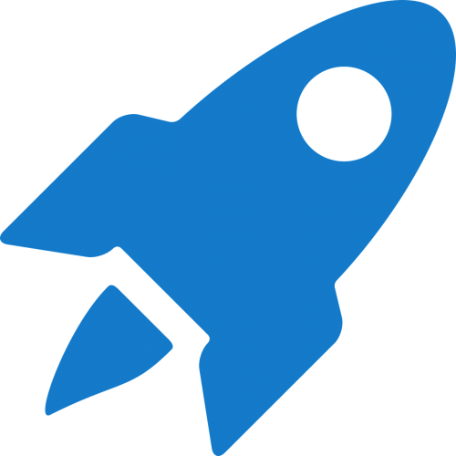 Vector Graphics, - Rocket Launch Logo Png (500x500), Png Download