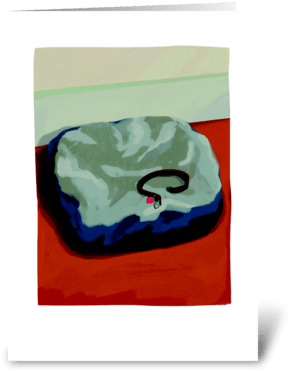 Bed Sympathy Greeting Card - Palette (350x396), Png Download