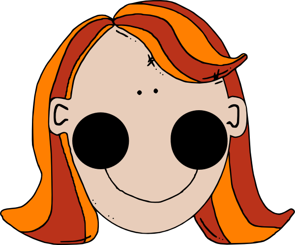 Original Png Clip Art File Teenage Girl Cartoon Face (600x498), Png Download