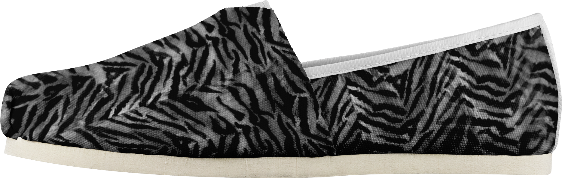 Maki Stunning Gray Tiger Stripe Women's Comfy Flats - Slip-on Shoe (2000x2000), Png Download