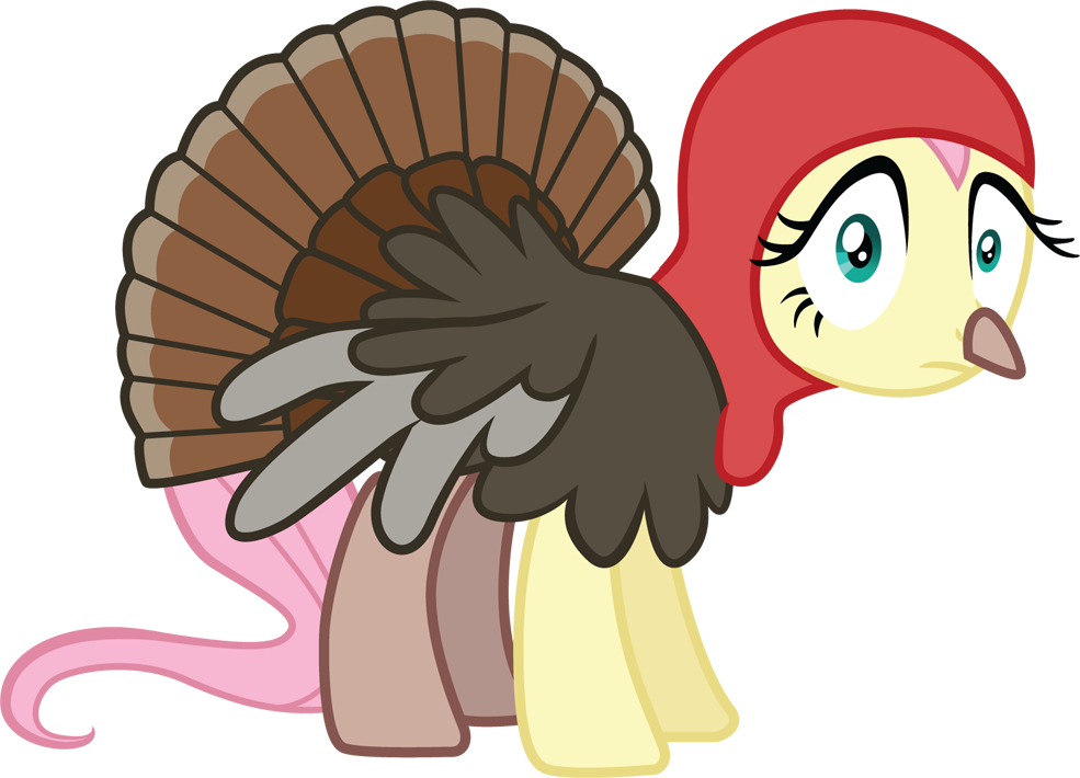 Animal Costume, Clothes, Costume, Fluttershy, Safe, - Fluttershy As A Turkey (985x710), Png Download