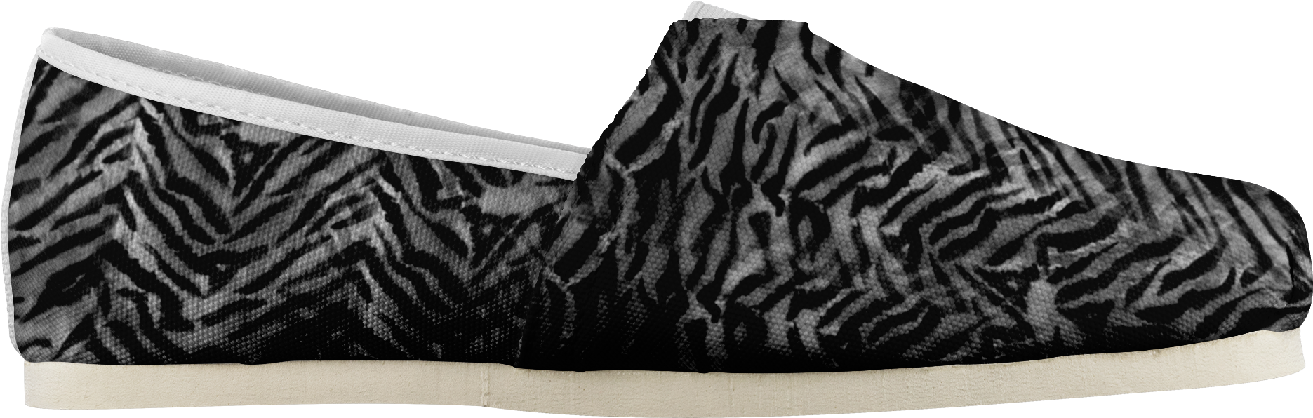 Maki Stunning Gray Tiger Stripe Women's Comfy Flats - Slip-on Shoe (2000x2000), Png Download