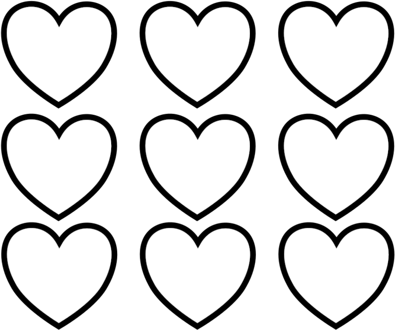 Kids Clipart Heart Coloring - Valentines Day Hearts Coloring Pages (944x730), Png Download