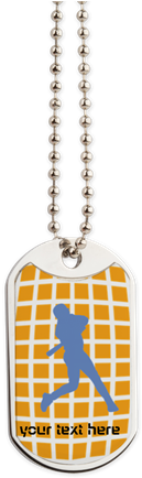 Custom Sport Blue Orange Baseball Party Logo Dog Tag, - Cool Sport Baseball Journal (460x460), Png Download