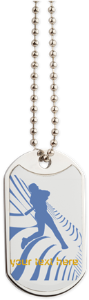 Personalize Sport Blue Baseball Logo Dog Tag - Personalize Sport Blue Baseball Logo Beach Towel (460x460), Png Download