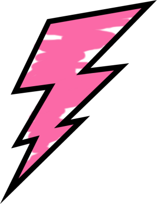 Banner Black And White Download Pink Painted Bolt Weather - Lighting Bolt (309x400), Png Download