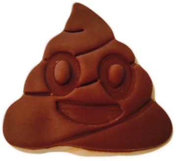 Poop Emoji Sugar Cookies $ - Chocolate (360x360), Png Download