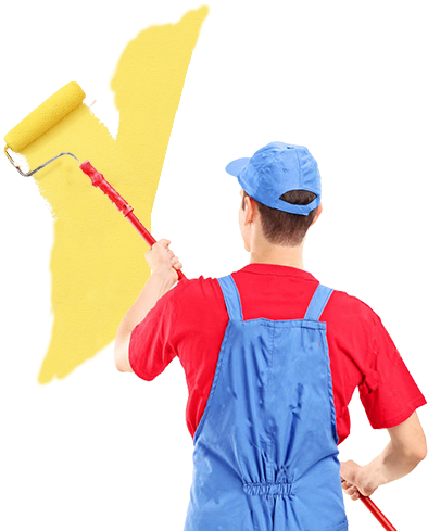 Painting Man - Boya Badana Png (406x488), Png Download