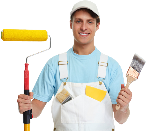 Image - Guy With Paint Roller Png (600x540), Png Download
