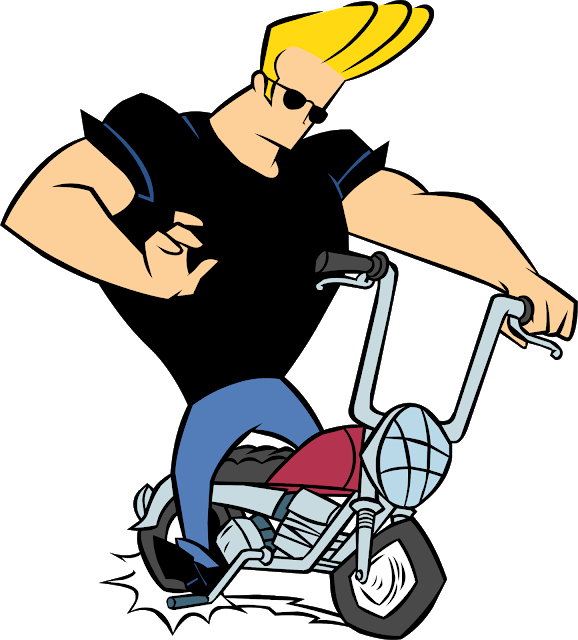 Share This Image - Johnny Bravo En Moto (361x400), Png Download