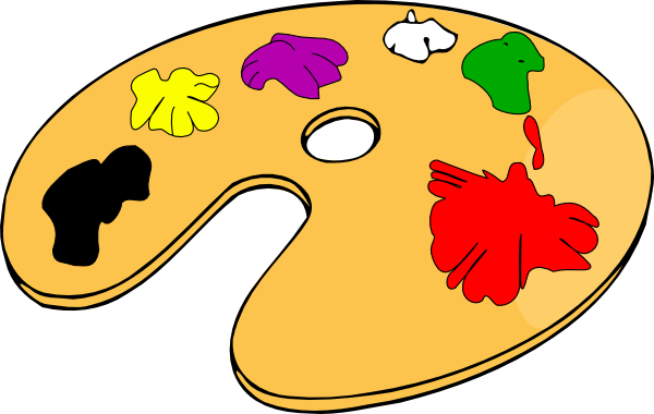 Small - Paint Palette Clip Art (600x380), Png Download