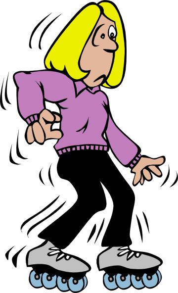 Clipart Rollerblading (360x592), Png Download