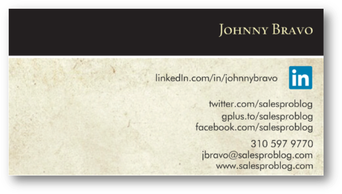 Johnny Bravo Business Card - Linkedin (714x409), Png Download