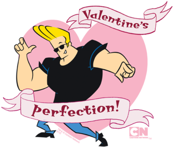 Johnny Bravo Valentines Perfection Juniors Premium - Funny Johnny Bravo (400x321), Png Download