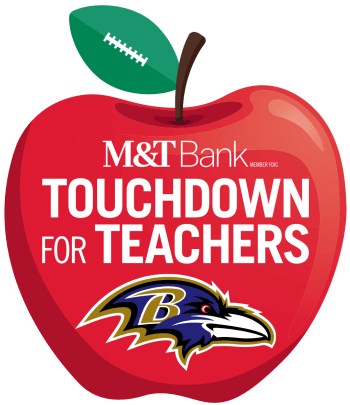 The Baltimore Ravens Touchdown For Teachers Program, - Baltimore Ravens (824x464), Png Download