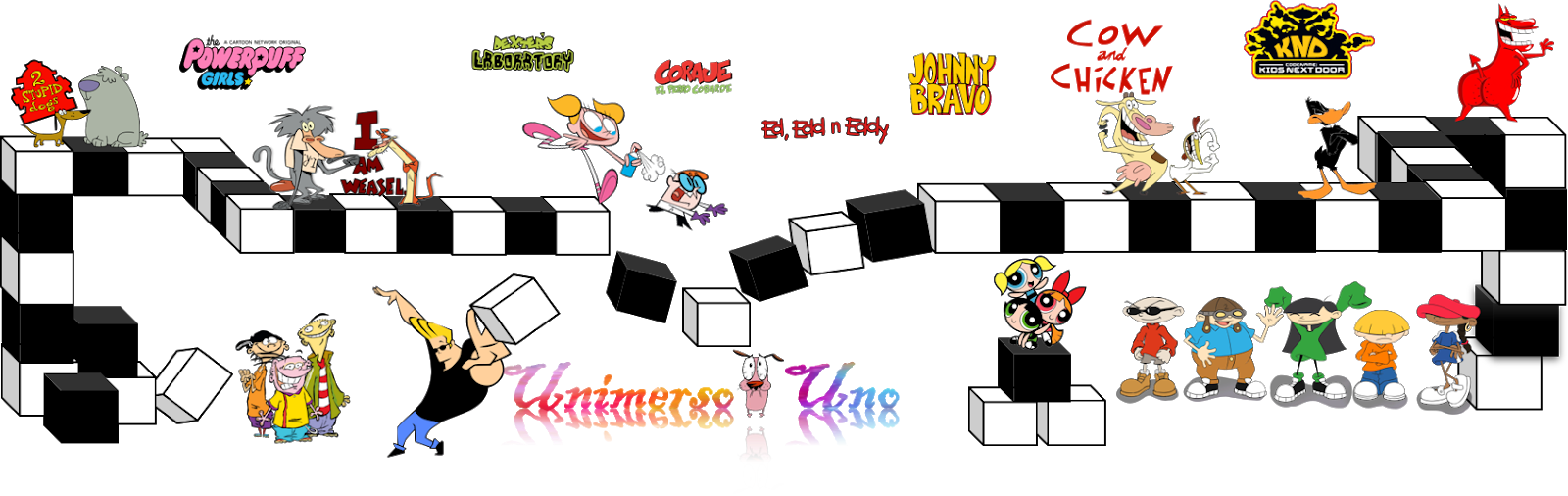 Johnny Bravo - Chicken (1600x506), Png Download