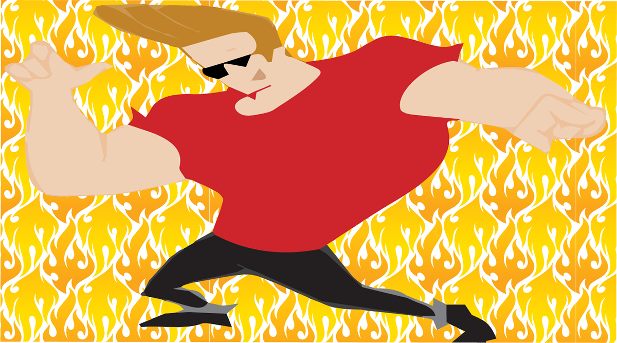 Here Is The Finished Illustrator Johnny Bravo - Illustration (1200x667), Png Download