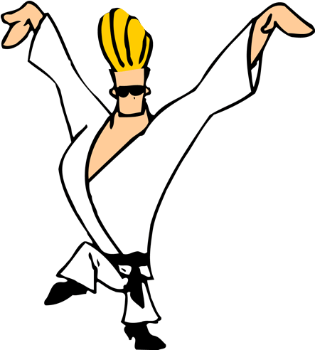 Johnny Bravo Kung Fu (500x666), Png Download