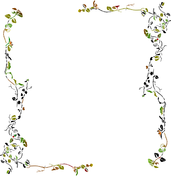 Frame Clip Art At Clker - Tree Branch Border Clip Art (582x599), Png Download