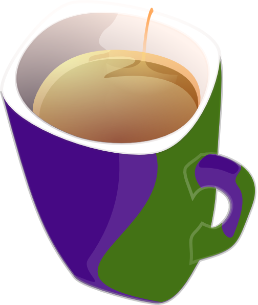 Clipart Cup Green Mug - Cup Of Tea Clipart (504x597), Png Download