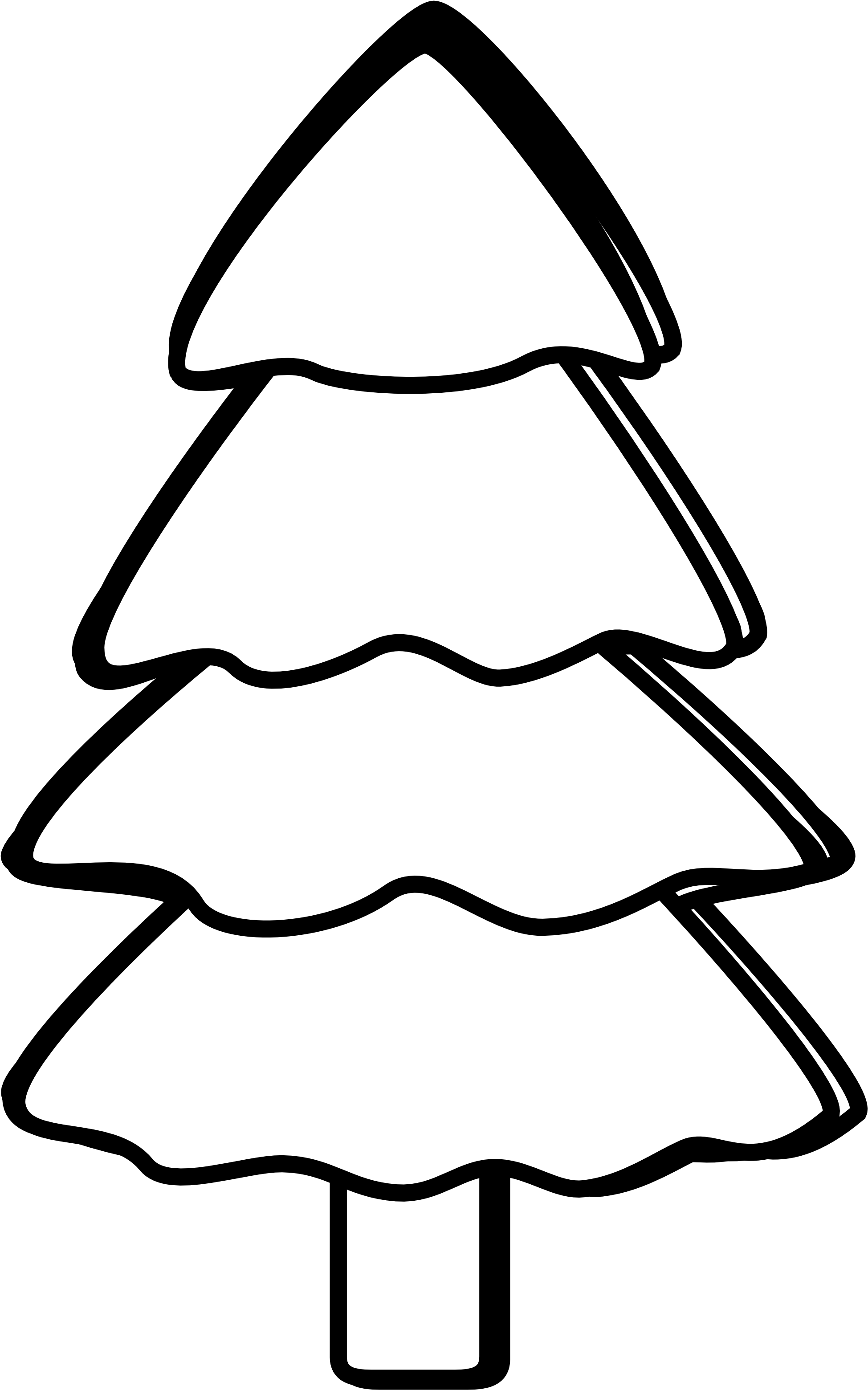 Png Ucpfwg Clipart - Clip Art Black And White Tree (1331x2159), Png Download