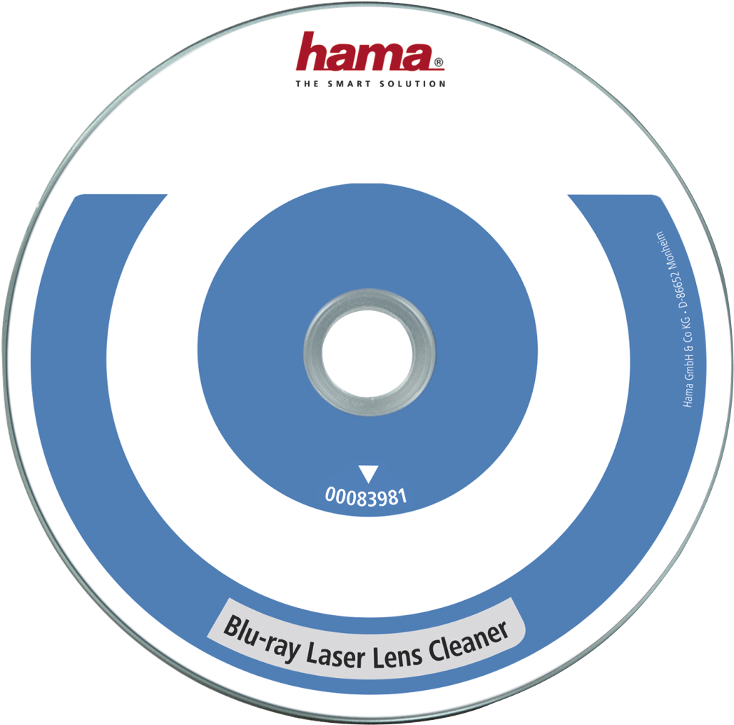 Blu-ray Laser Cleaning Disc - Hama Blu-ray Laser Cleaning (1100x1100), Png Download