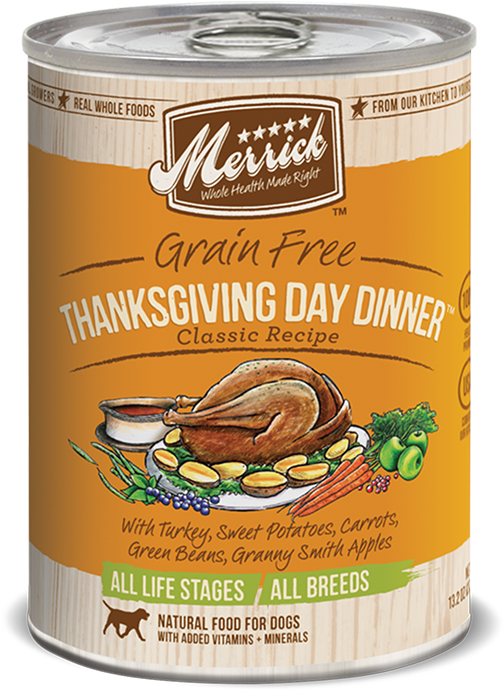 Grain Free Thanksgiving Day Dinner™ Classic Recipe - Merrick Thanksgiving Day Dinner Dog (650x748), Png Download