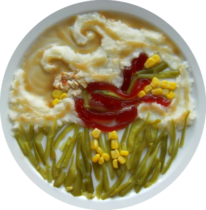 A Vision Of How Van Gogh Would Plate Thanksgiving Dinner - Van Gogh Thanksgiving (416x425), Png Download