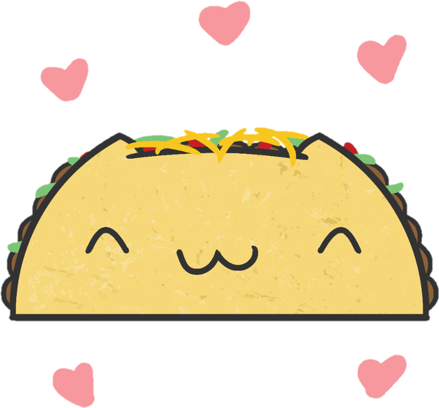 Pin By Janet Rt On Overlays Tumblr - Taco Drawing Png (983x983), Png Download