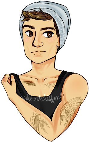 Booty Patrol Art Ideas, Calum Thomas Hood, Calum Hood, - Cute Drawing Of Guys (366x555), Png Download