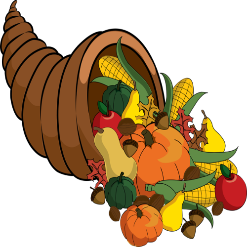 Thanksgiving Dinner And Bingo - Thanksgiving Clipart Transparent (500x500), Png Download