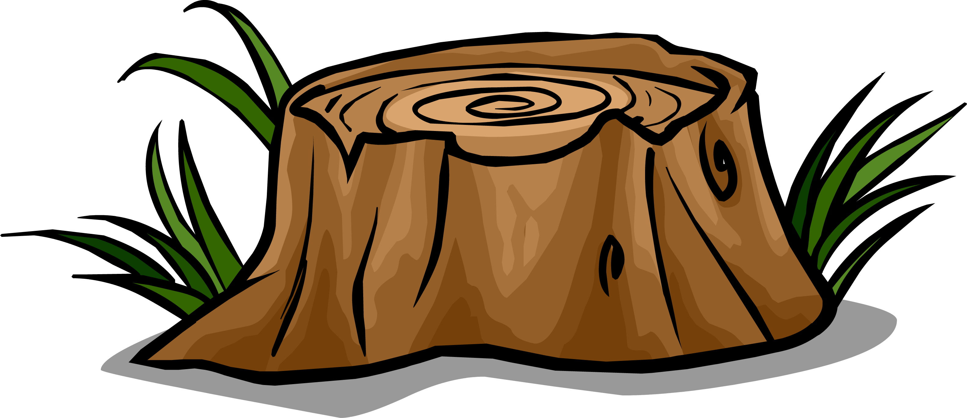 Tree Stump Sprite 001 - Tree Stump Clipart Png (3163x1369), Png Download