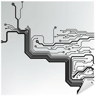 Abstract Technology Circuit Board Vector Background - Technology Wall Mural (400x400), Png Download